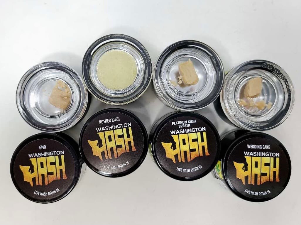 Premium cannabis hash and concentrate products available at Happy Time Dispensary in Washington